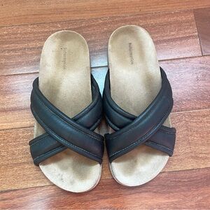 Reformation Puffy Strap Slide Sandals Arianna